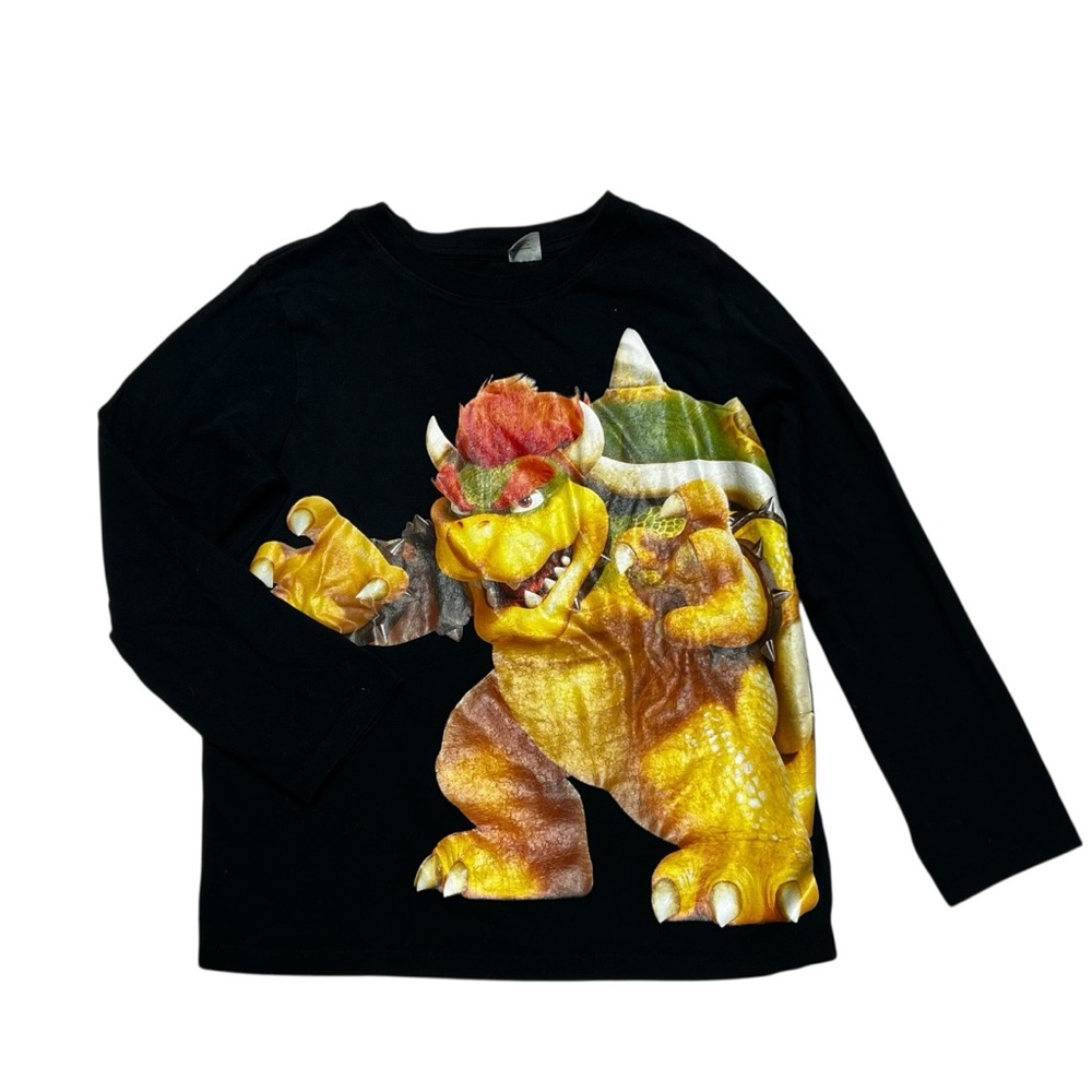 H&M Kids Black and Yellow Graphic Long Sleeve Shirt